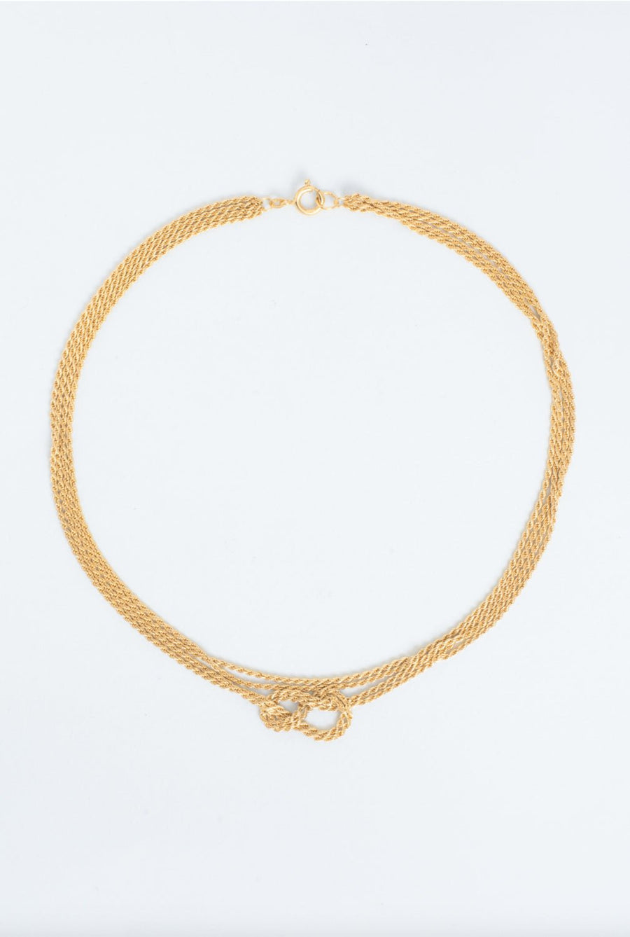 Wouters + Hendrix - Flemish Knot Chain Necklace in Gold Size L