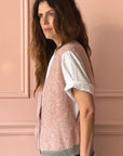 MINA PERHONEN - ADA KNIT VEST in PINK MELANGE