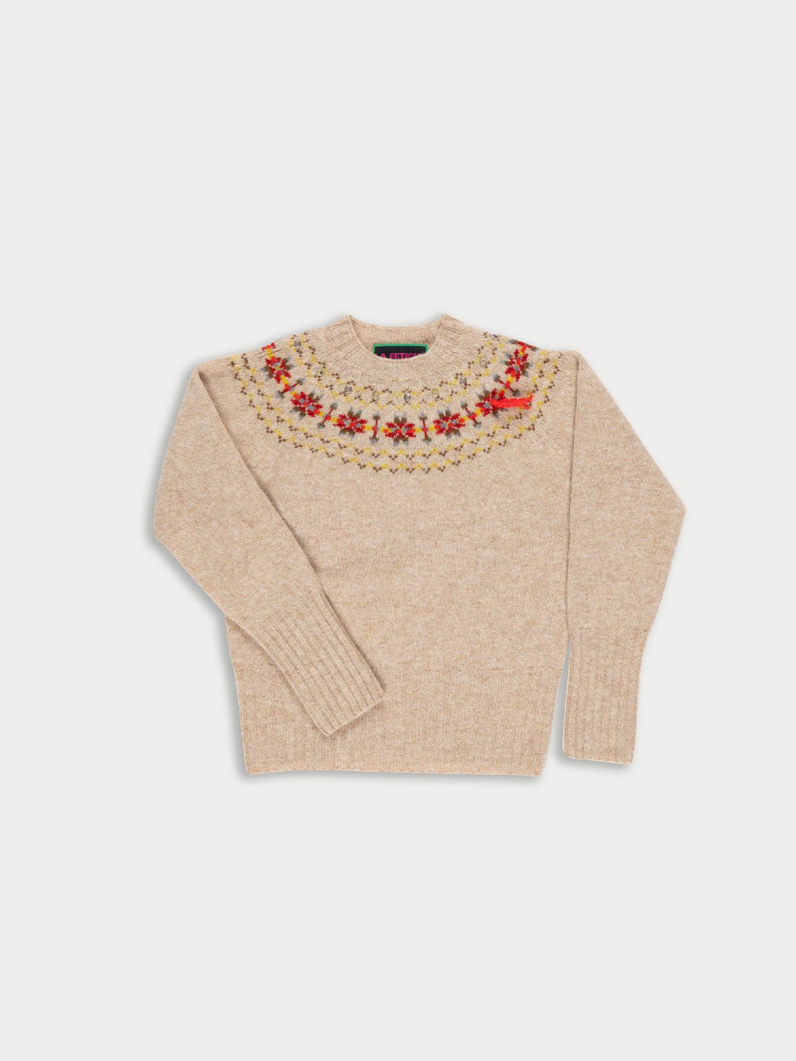 LA FETICHE - BARBARA FAIRISLE SWEATER in OAT