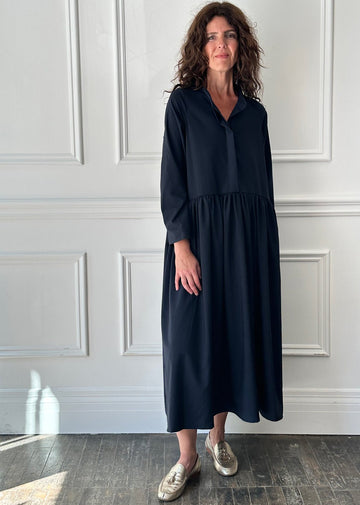 BERGFABEL - Farmer Dress in Navy Wool