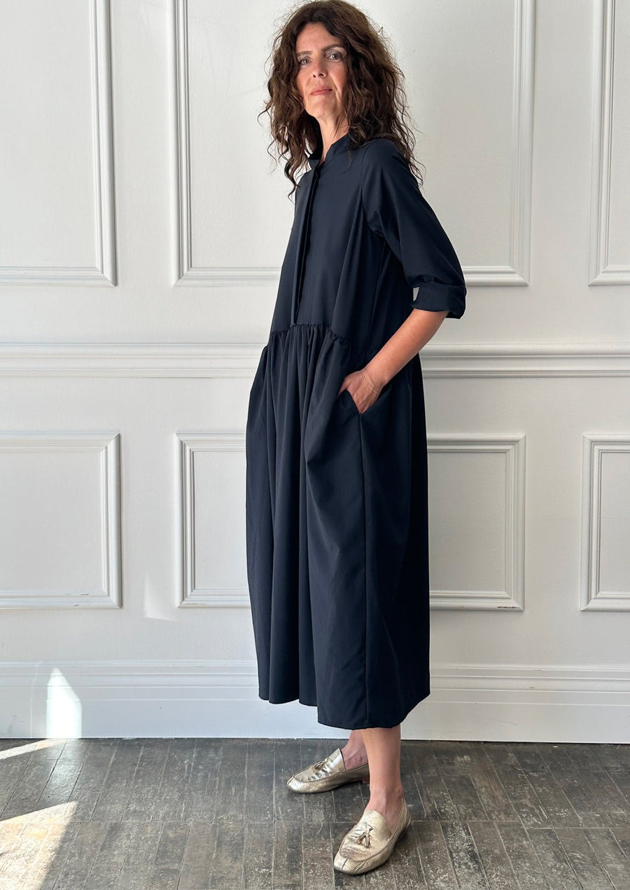 BERGFABEL - Farmer Dress in Navy Wool