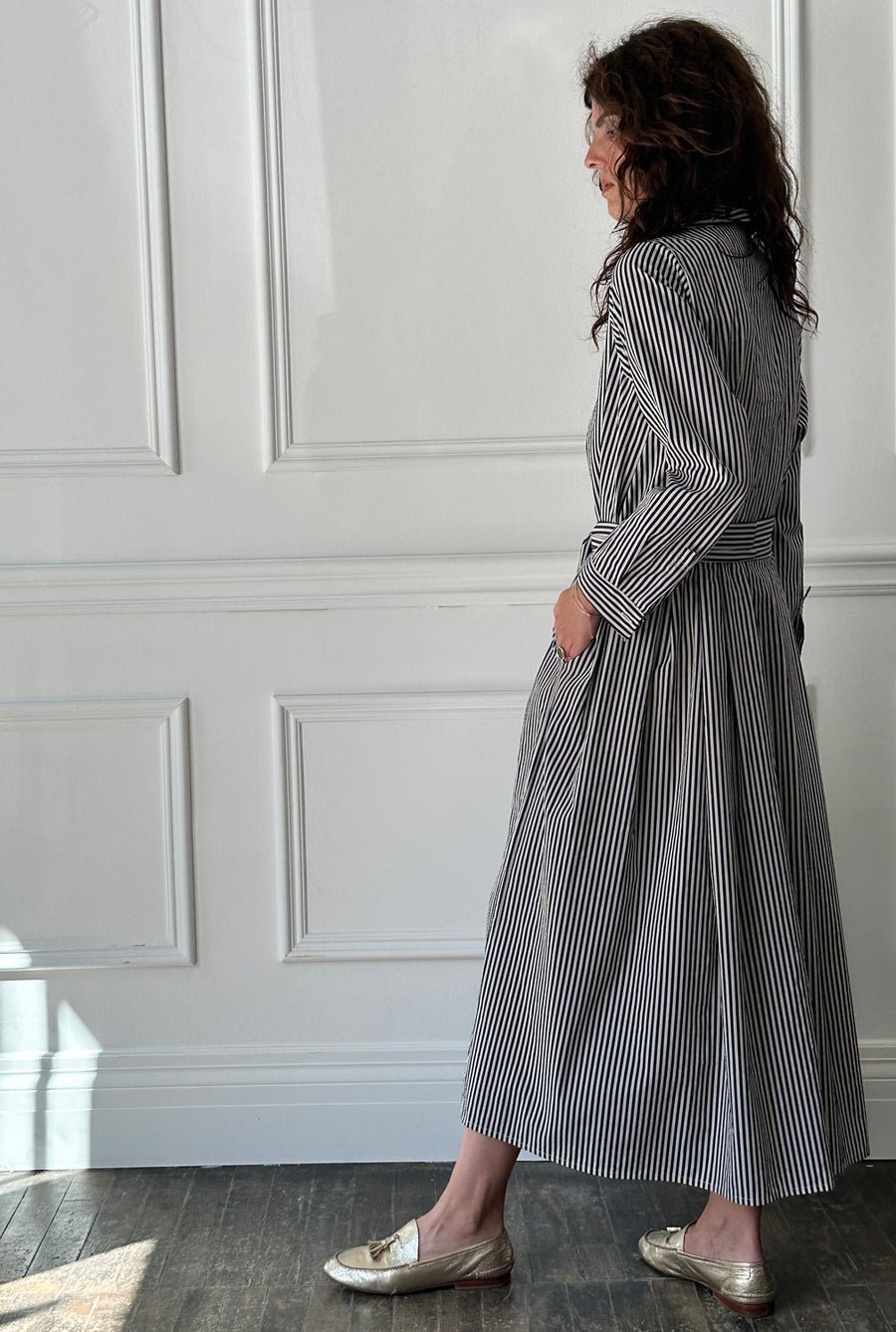 BERGFABEL - LENA Dress in Black and White Stripe