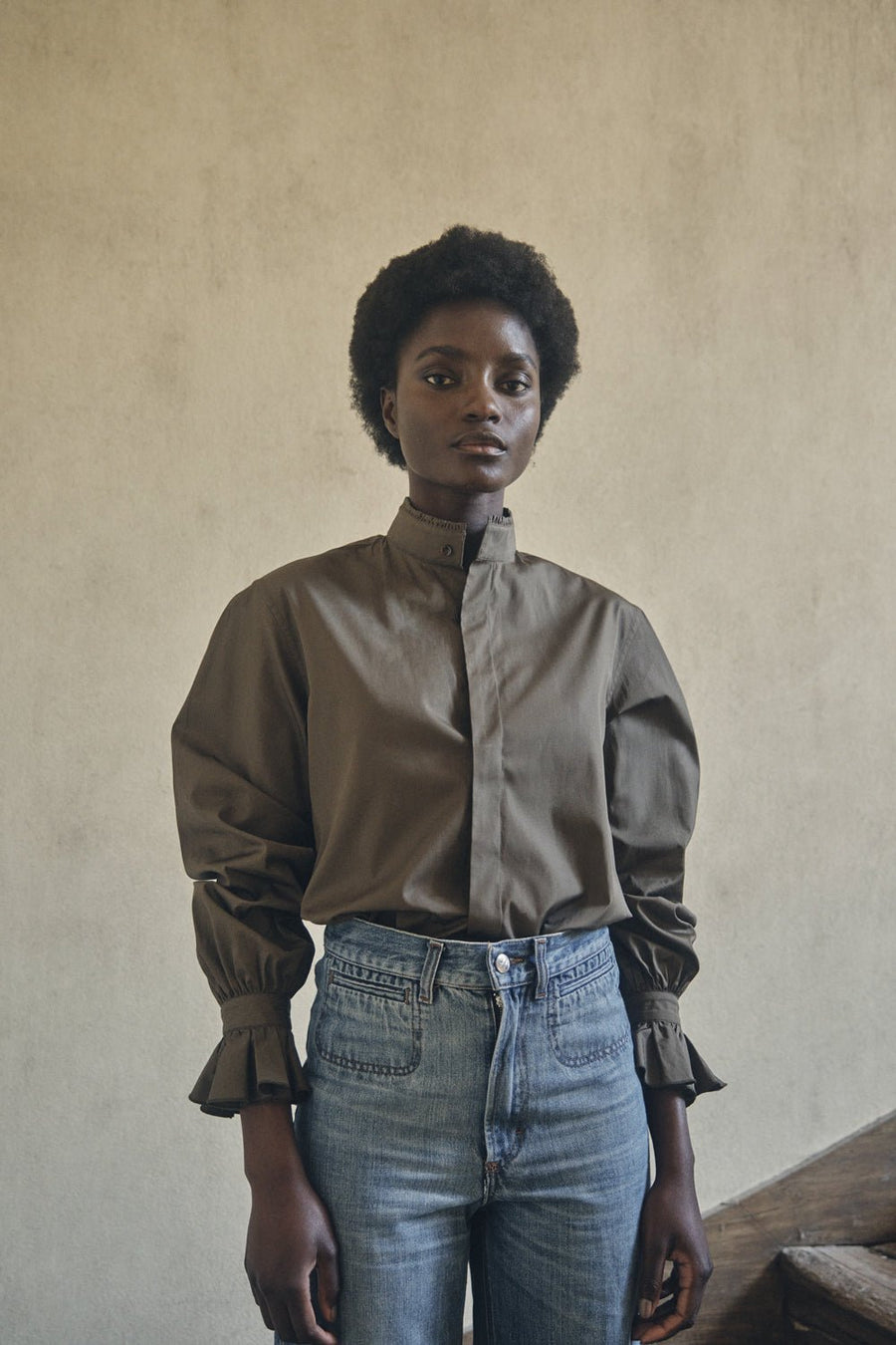BOURRIENNE -  Boudoir Shirt in Khaki