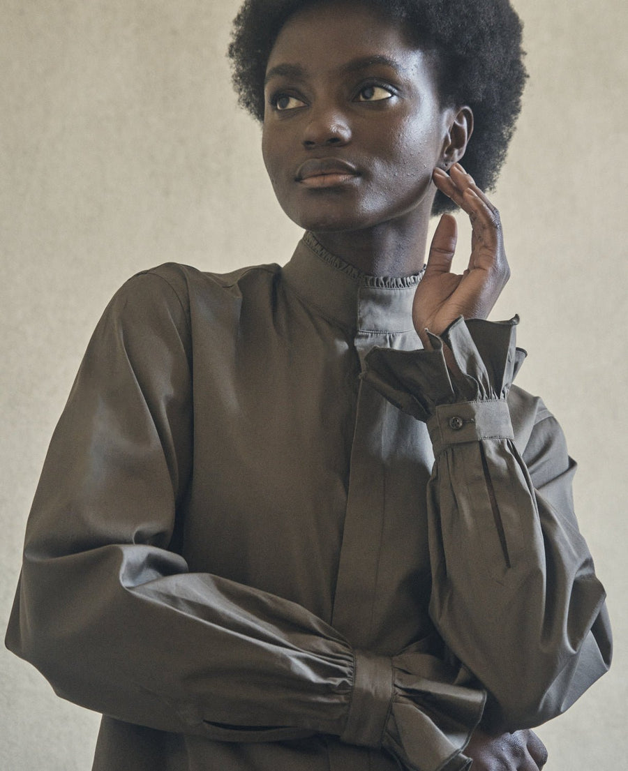 BOURRIENNE -  Boudoir Shirt in Khaki