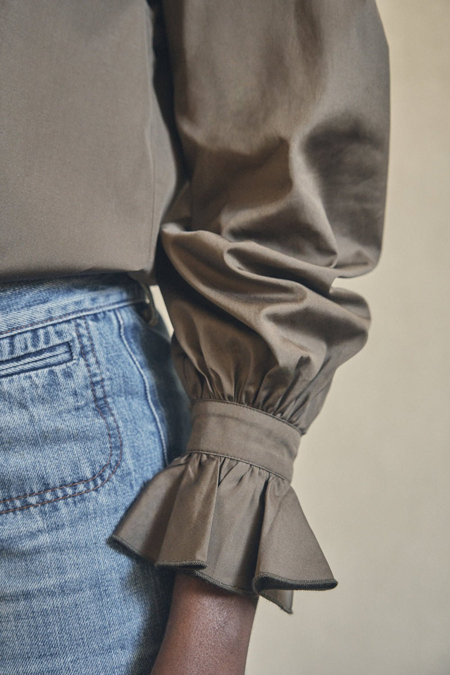 BOURRIENNE -  Boudoir Shirt in Khaki