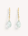 Wouters & Hendrix - Branch Stud Earrings with Green Amethyst Drops