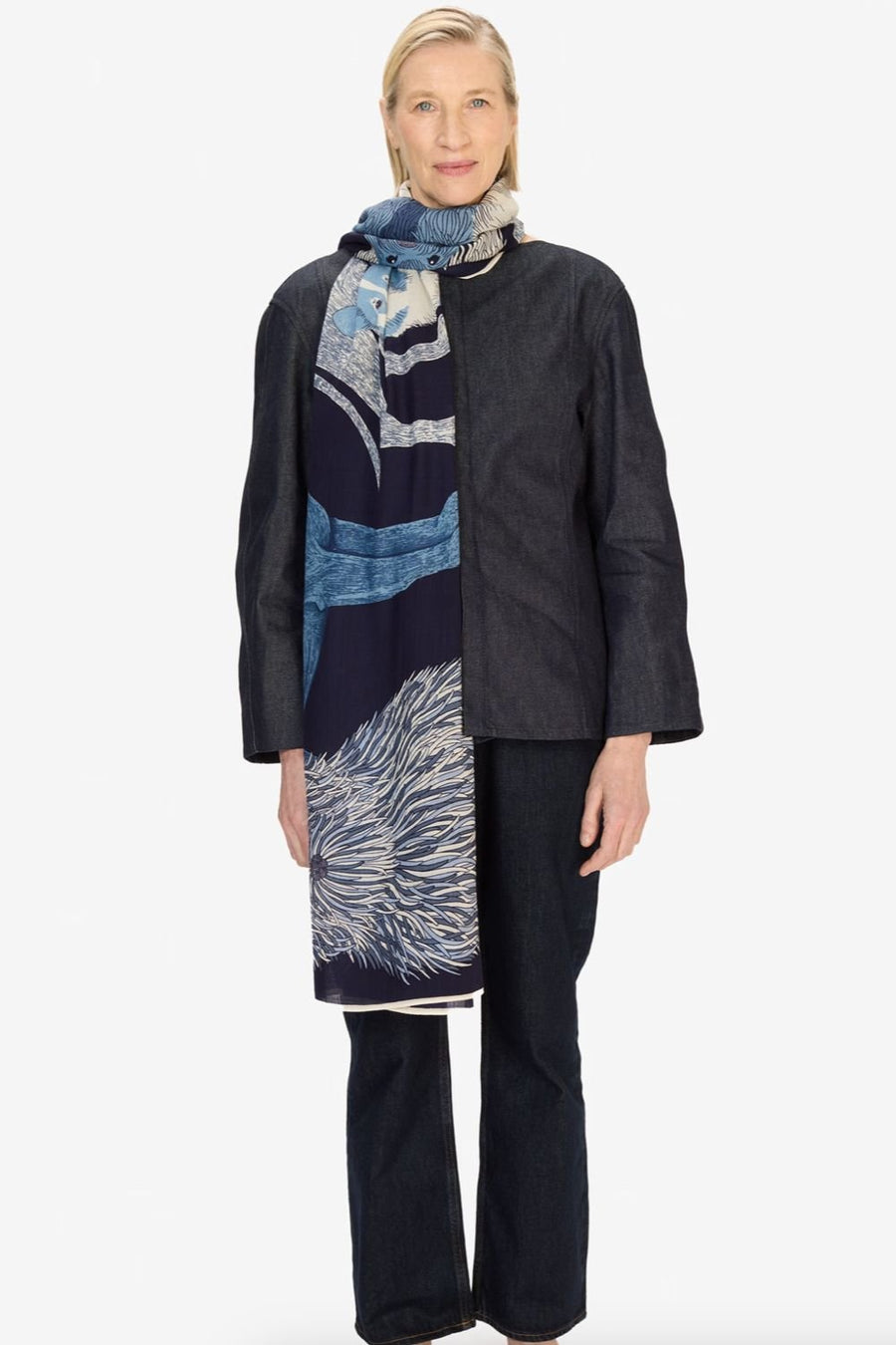 INOUI EDITIONS - Toutou 100 Scarf in Navy