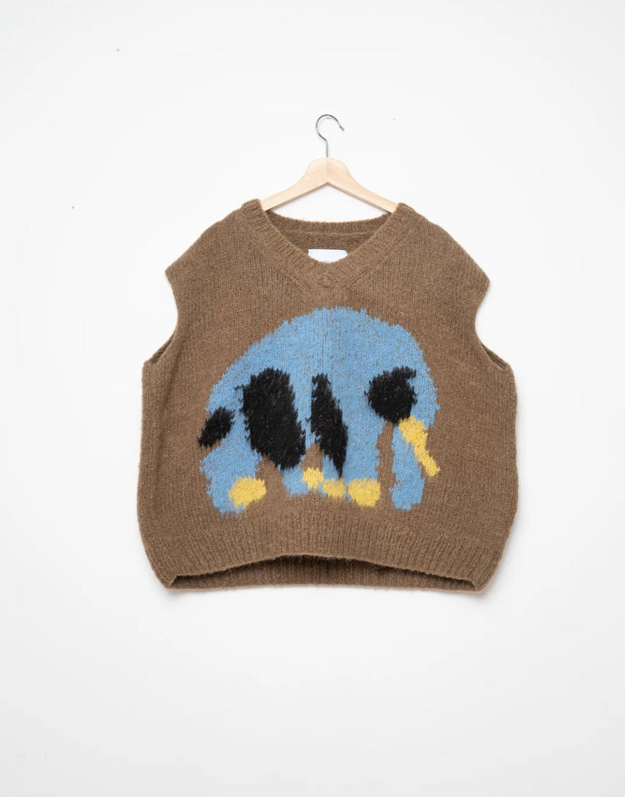 W.I.L.D. A.N.I.M.A.L.S. - Elephant, Cheetah Vest in Brown