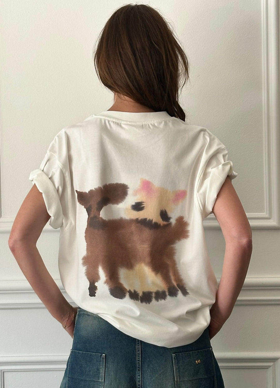 W.I.L.D. A.N.I.M.A.L.S. - Wolf Goats T-Shirt in Natural