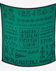 MANIPURI - SAMPLER SCARF in Green/Black