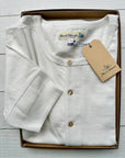 Merz b. Schwanen - Loopwheeler 207 Short Sleeved Henley in White