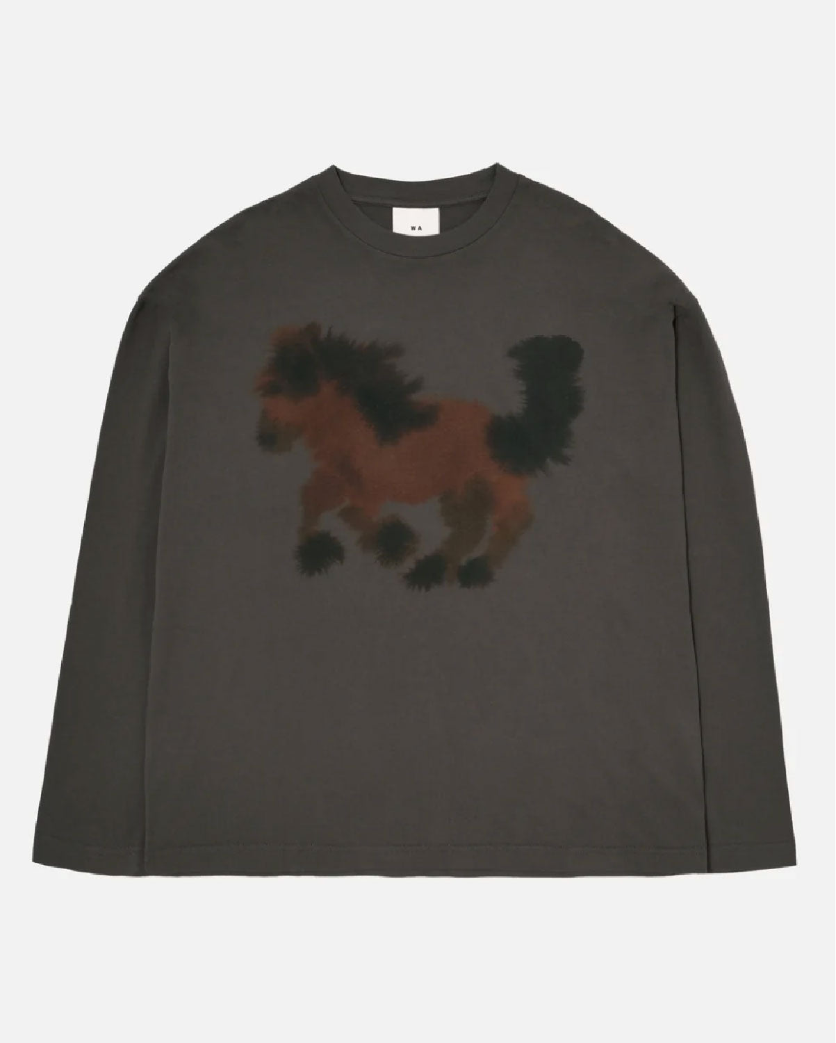 W.I.L.D. A.N.I.M.A.L.S. - Horse Long Sleeved T-shirt in Charcoal