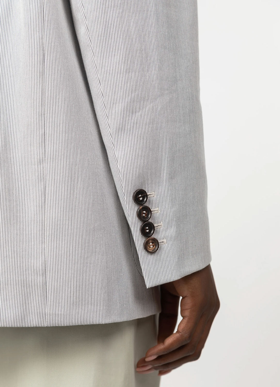 INDRESS - Coventry Jacket in Grey and Beige Stripe