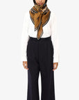 INOUI EDITIONS -130 Western Square Scarf in Brown