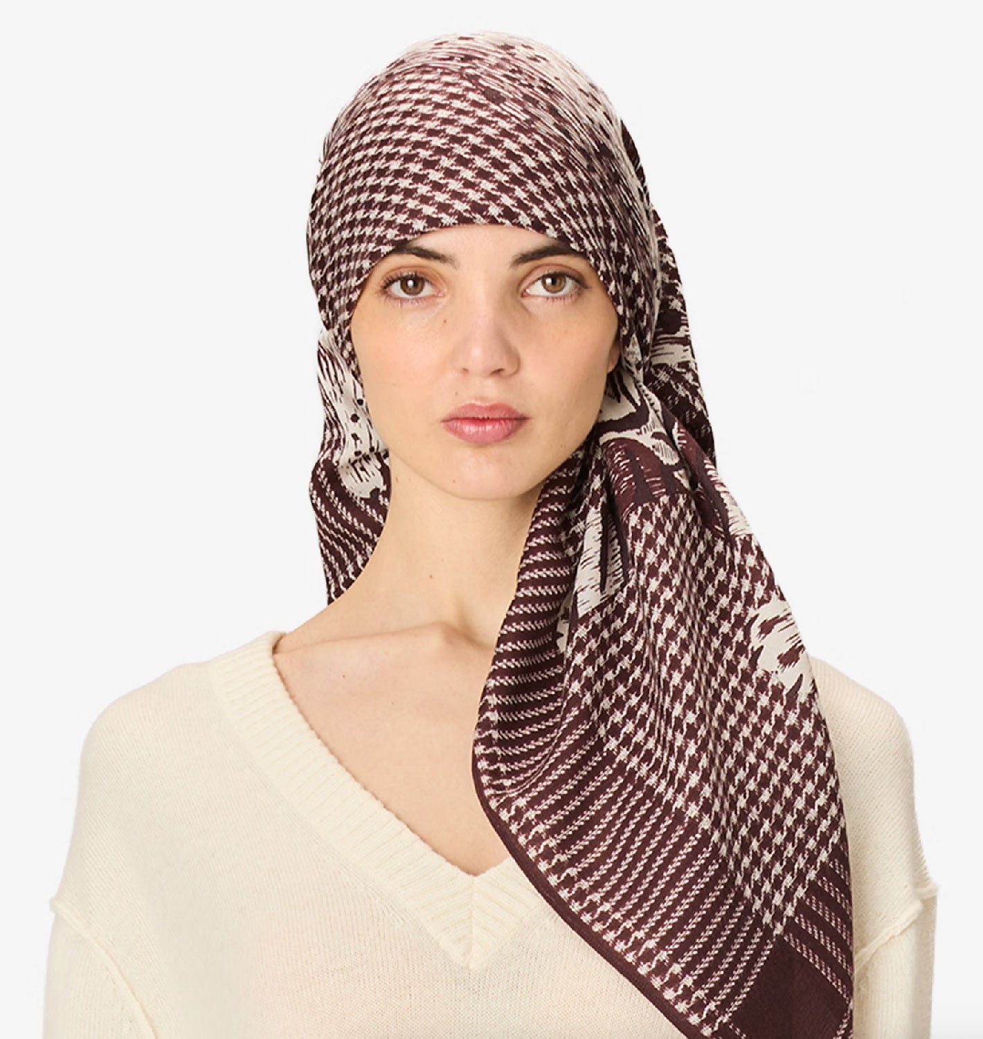 INOUI EDITIONS - Square Scarf 100 Jorgen in Burgundy