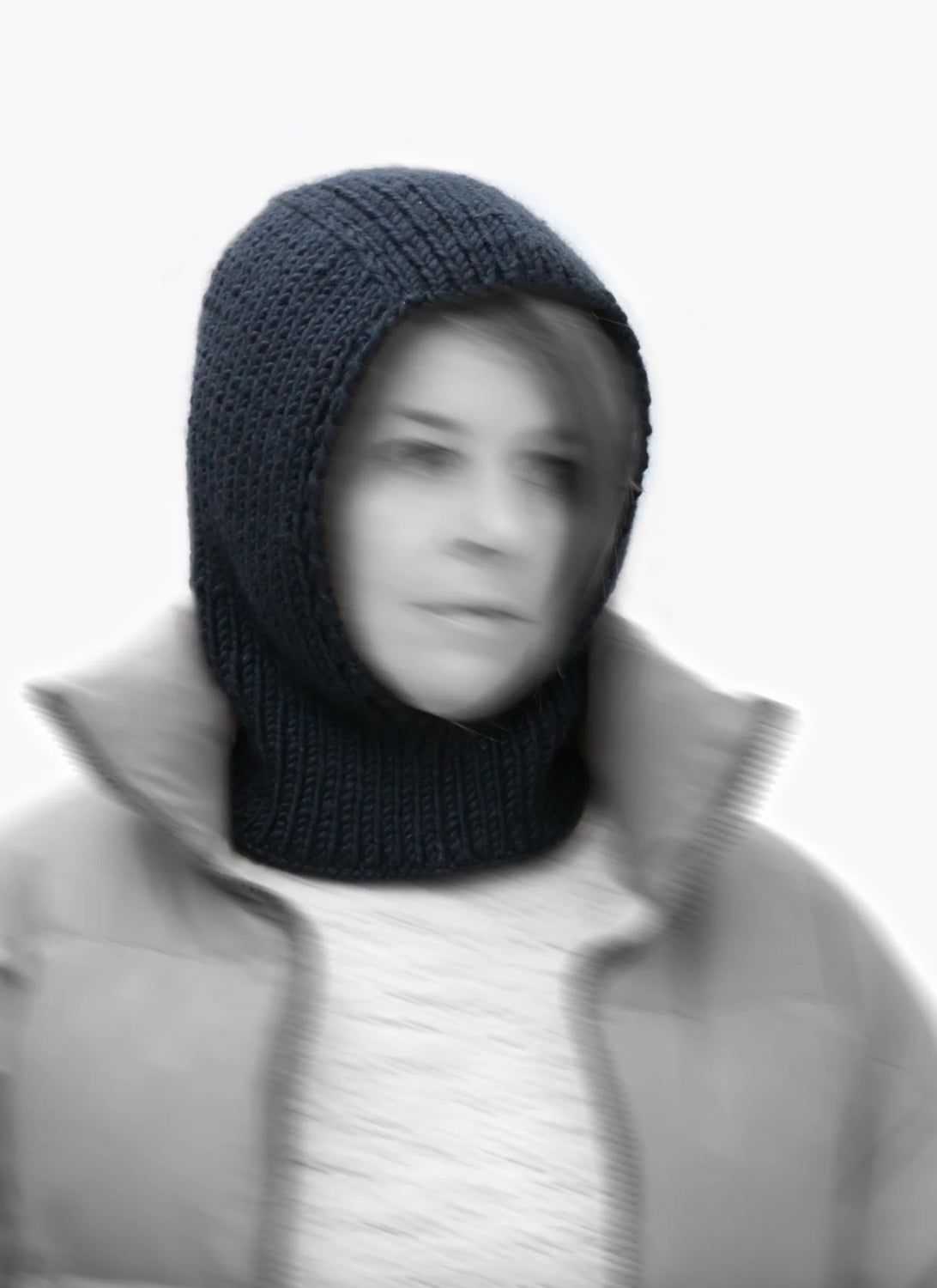 KARAKORAM - Knitted Hood/Balaclava in Black