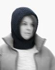 KARAKORAM - Knitted Hood/Balaclava in Black