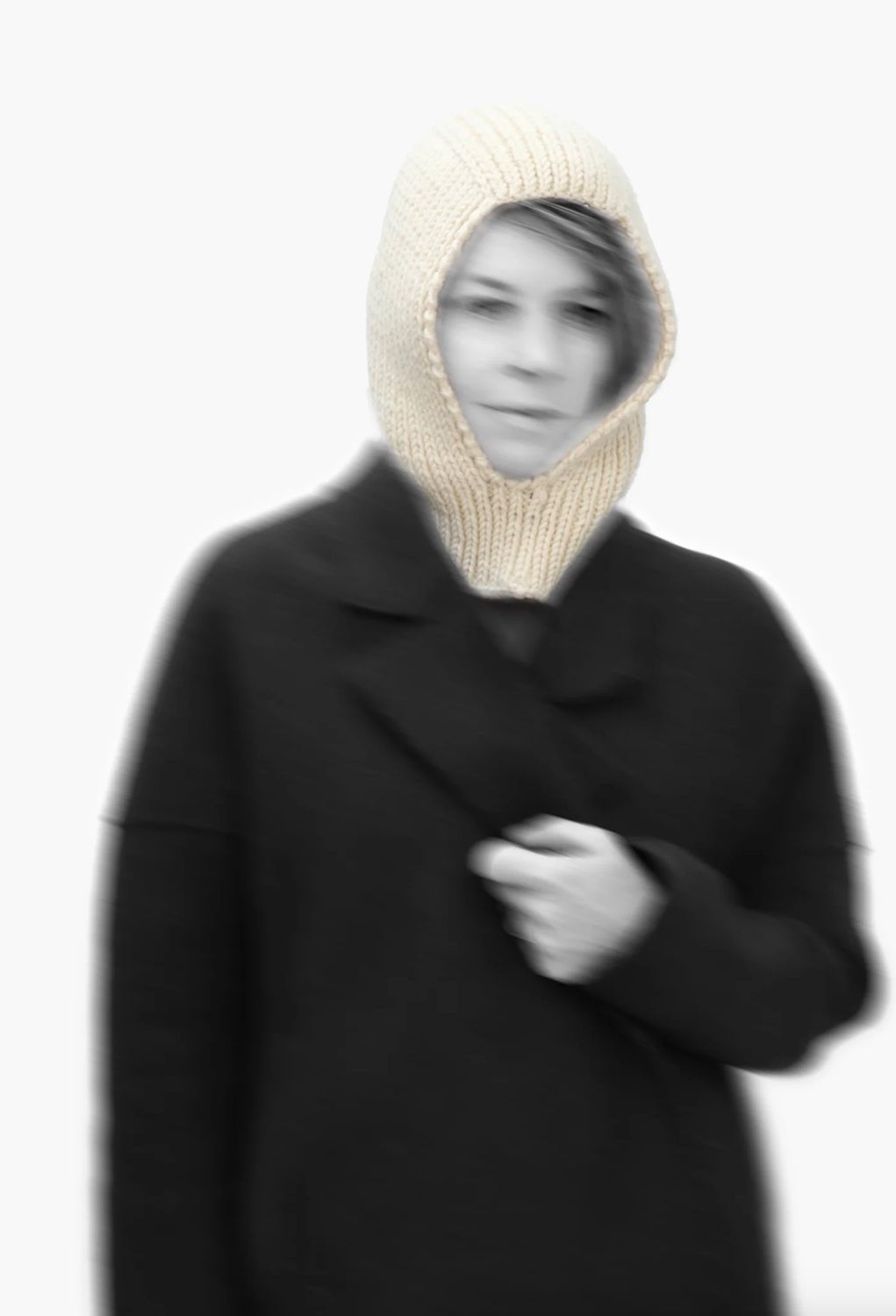 KARAKORAM - Knitted Hood/Balaclava in Cream