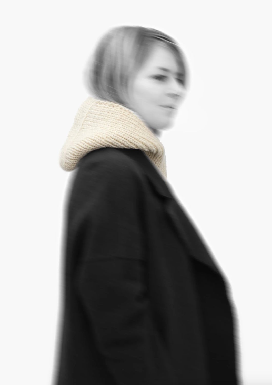 KARAKORAM - Knitted Hood/Balaclava in Cream