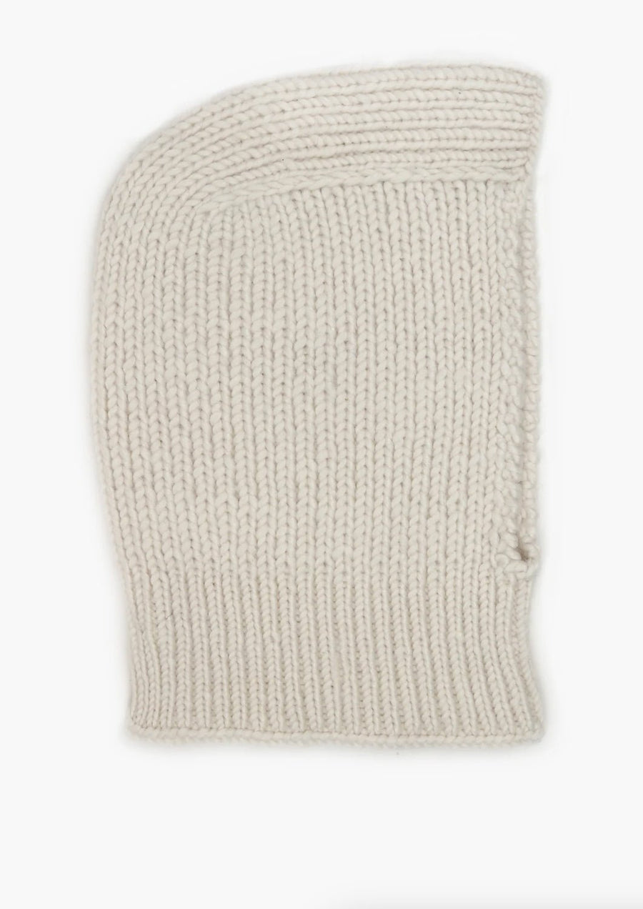 KARAKORAM - Knitted Hood/Balaclava in Cream