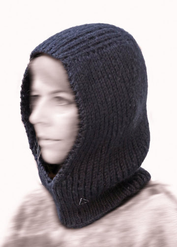 KARAKORAM - Knitted Hood/Balaclava in Navy