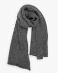 KARAKORAM - Suri Alpaca Knitted Scarf in Granite