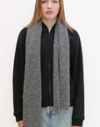 KARAKORAM - Suri Alpaca Knitted Scarf in Granite