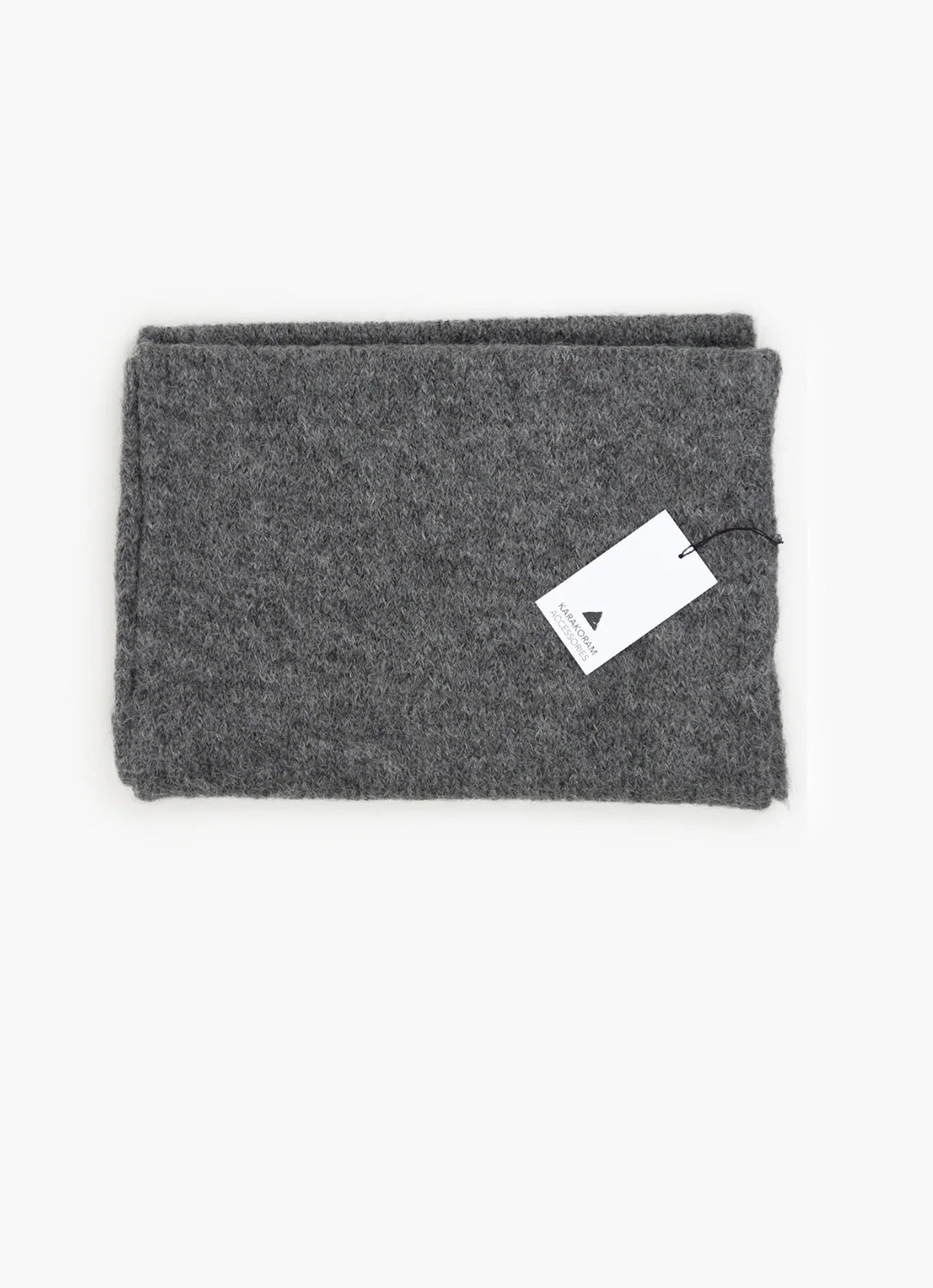 KARAKORAM - Suri Alpaca Knitted Scarf in Granite