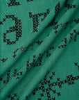 MANIPURI - SAMPLER SCARF in Green/Black