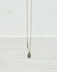JANE HOLLINGER - 14k yellow gold necklace with Milky White Sapphire