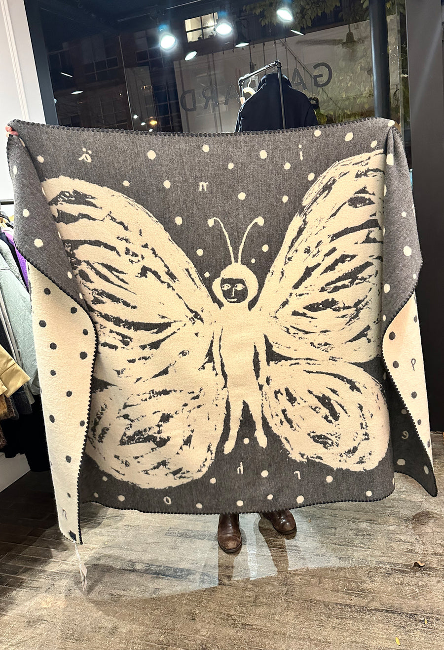 MINA PERHONEN - LARGE ENKELI BLANKET in GREY