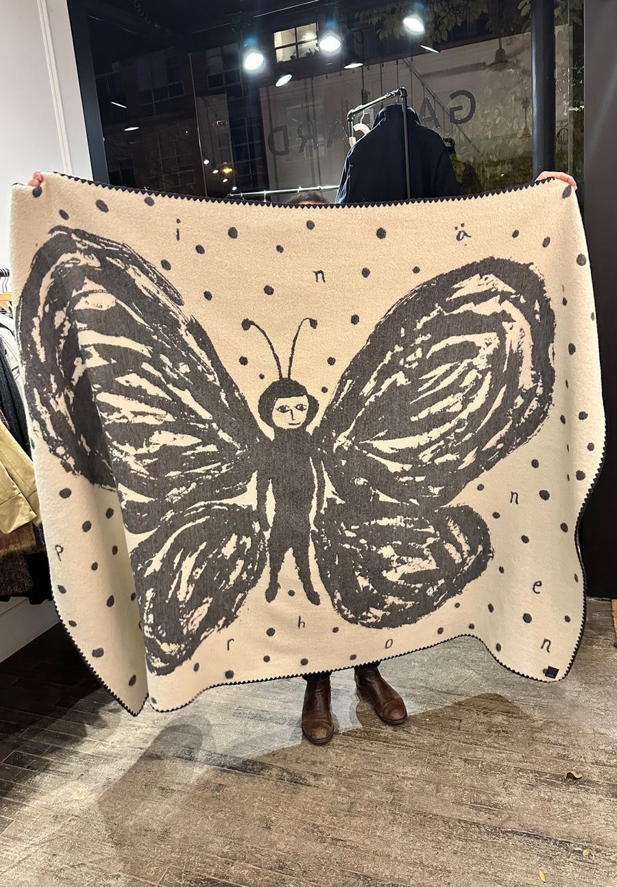 MINA PERHONEN - LARGE ENKELI BLANKET in GREY