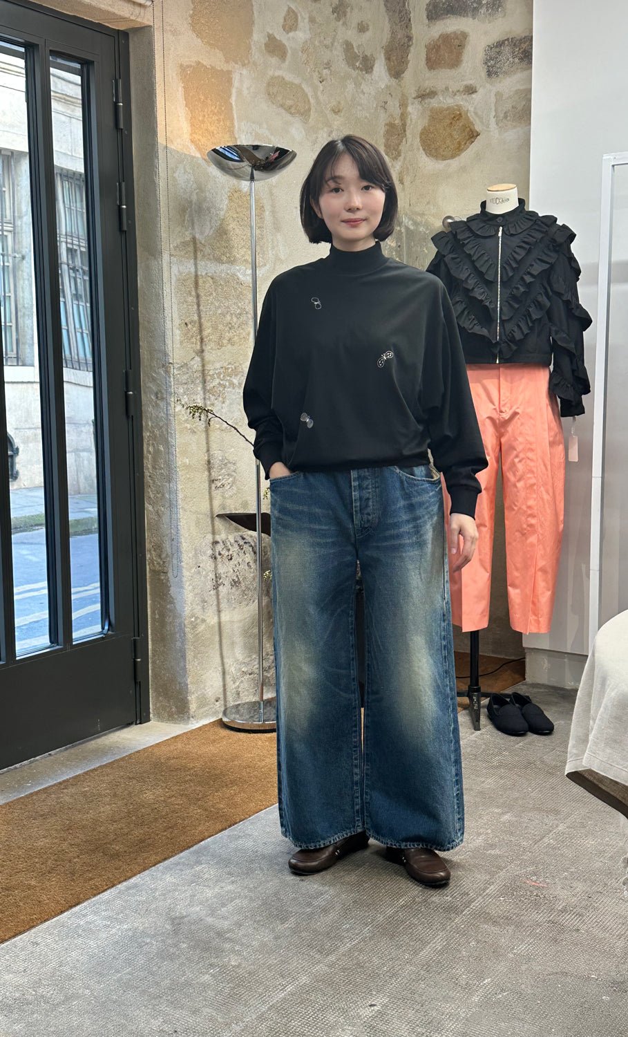 MINA PERHONEN - ALWAYS JEANS BIG POCKET WIDE in BLUE