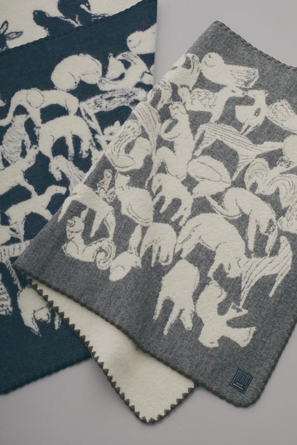 MINA PERHONEN - LIFE PUZZLE Blanket in Grey