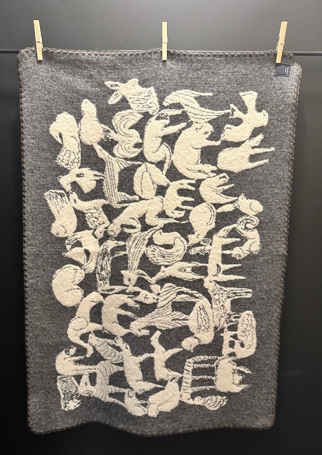 MINA PERHONEN - LIFE PUZZLE Blanket in Grey