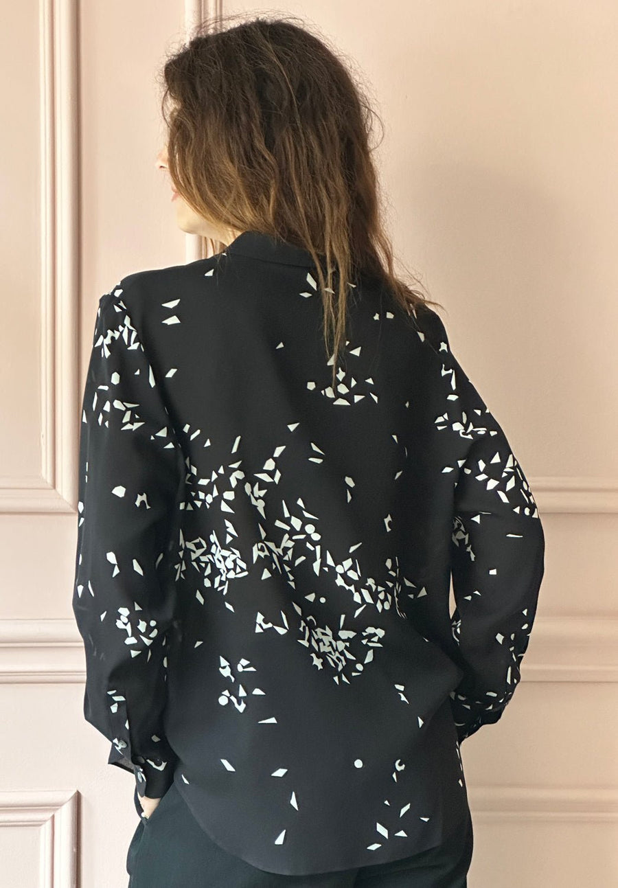 MINA PERHONEN - Star Snow Blouse in Black