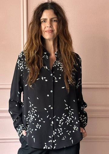 MINA PERHONEN - Star Snow Blouse in Black