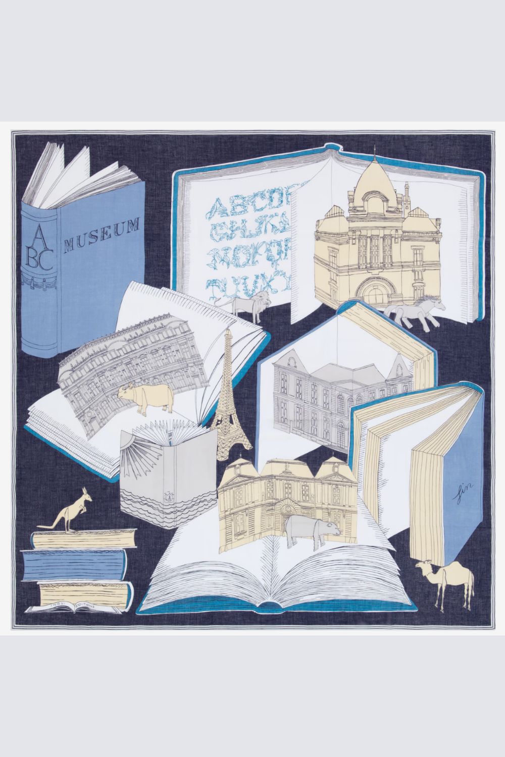 INOUI EDITIONS - 130 Museum Square Scarf in Navy