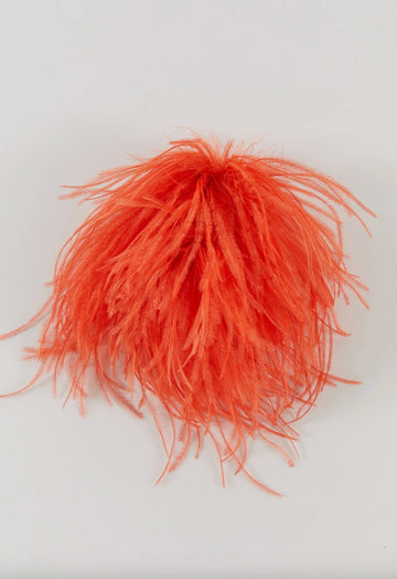INDRESS - Feather Brooch/Headpiece in Orange