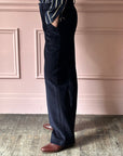 LES PRAIRIES DE PARIS - Fine Corduroy Trousers in Navy