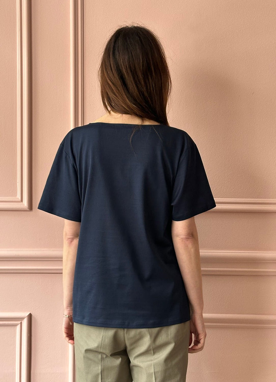 LES PRAIRIES DE PARIS - T-Shirt Miki in Navy