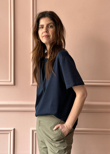 LES PRAIRIES DE PARIS - T-Shirt Miki in Navy