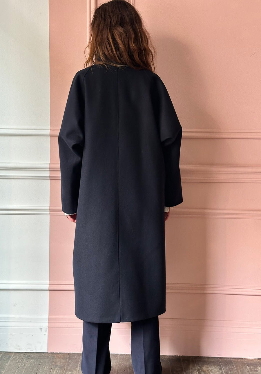 Les Prairies de Paris - PomPom Coat in Midnight
