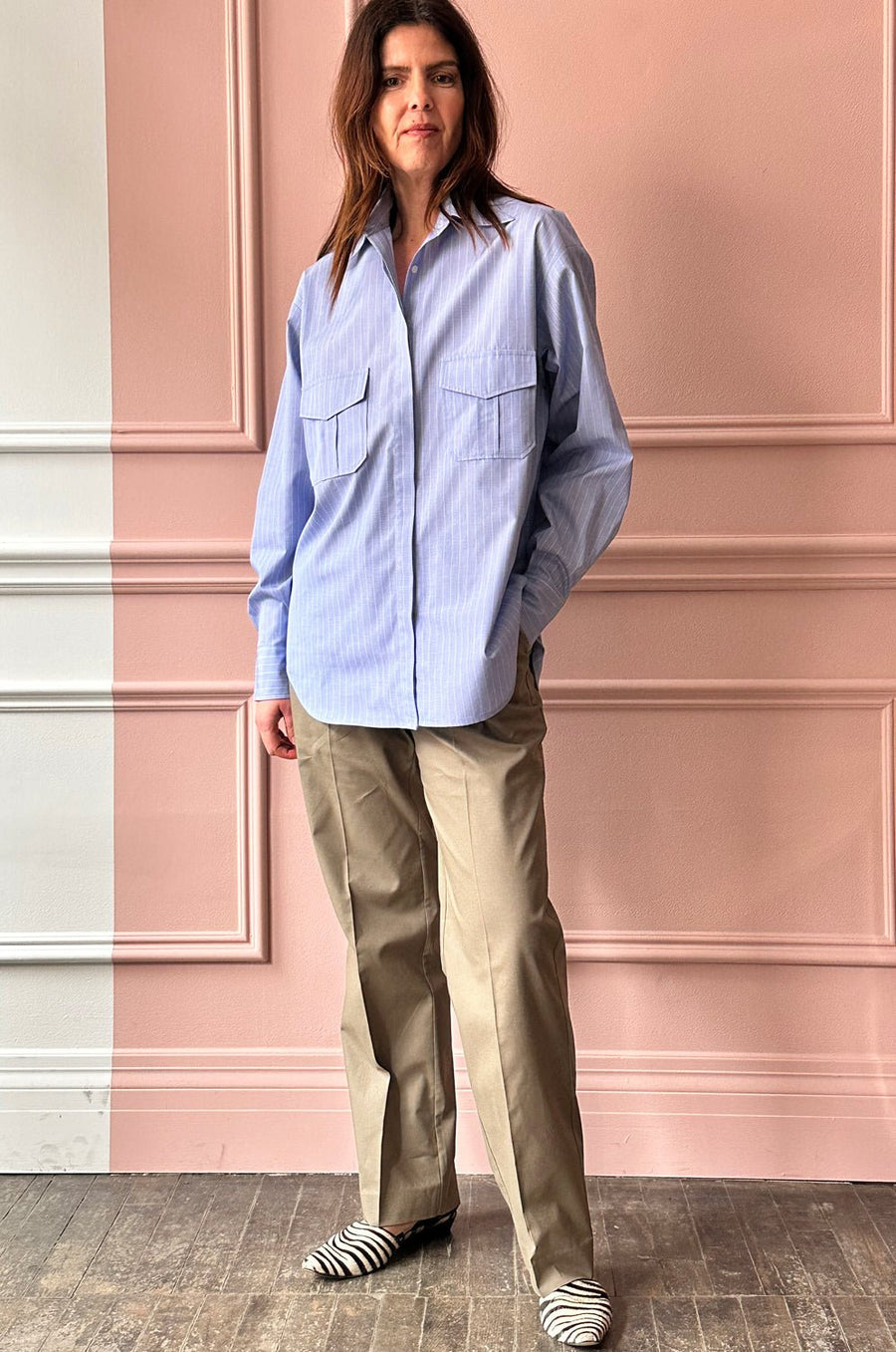 LES PRAIRIES DE PARIS - Chemise Lucky in Blue Stripe