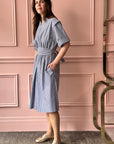 LES PRAIRIES DE PARIS - Robe Jackot in Blue Roma Stripe
