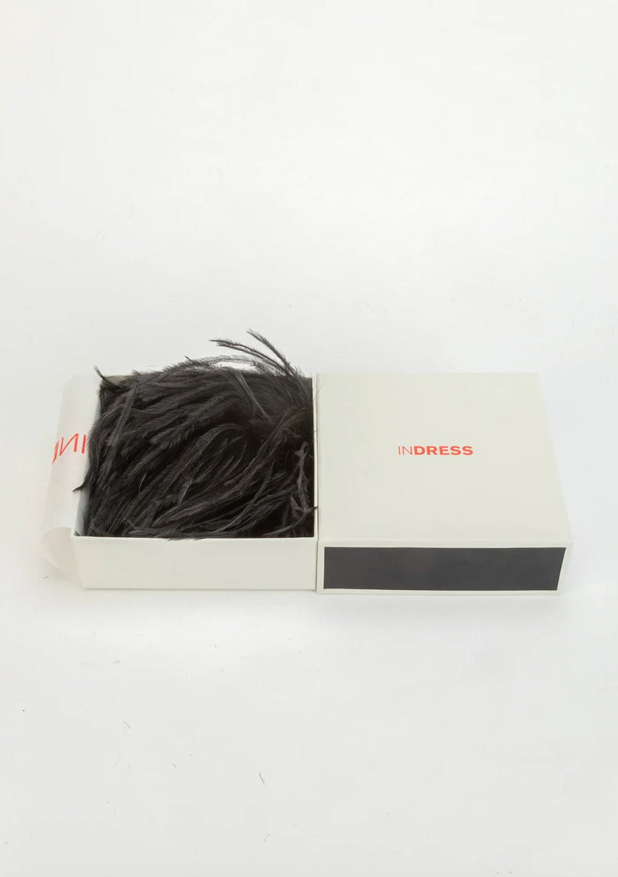 INDRESS - Feather Brooch/Headpiece in Uranium