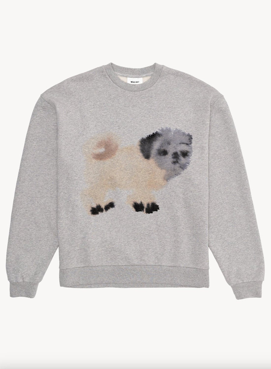 W.I.L.D. A.N.I.M.A.L.S. - Pug Sweatshirt in Grey