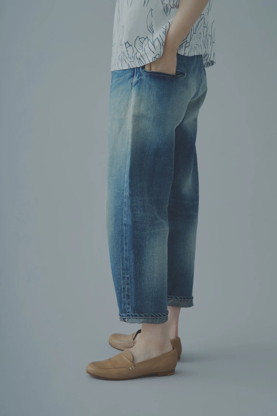 MINA PERHONEN - Always Roll-Up Jeans in Light Blue