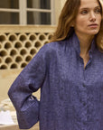 BOURRIENNE - Rosee Shirtdress in Navy Linen