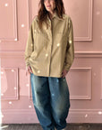 LES PRAIRIES DE PARIS - Chemise Safari Shirt in Golden Khaki